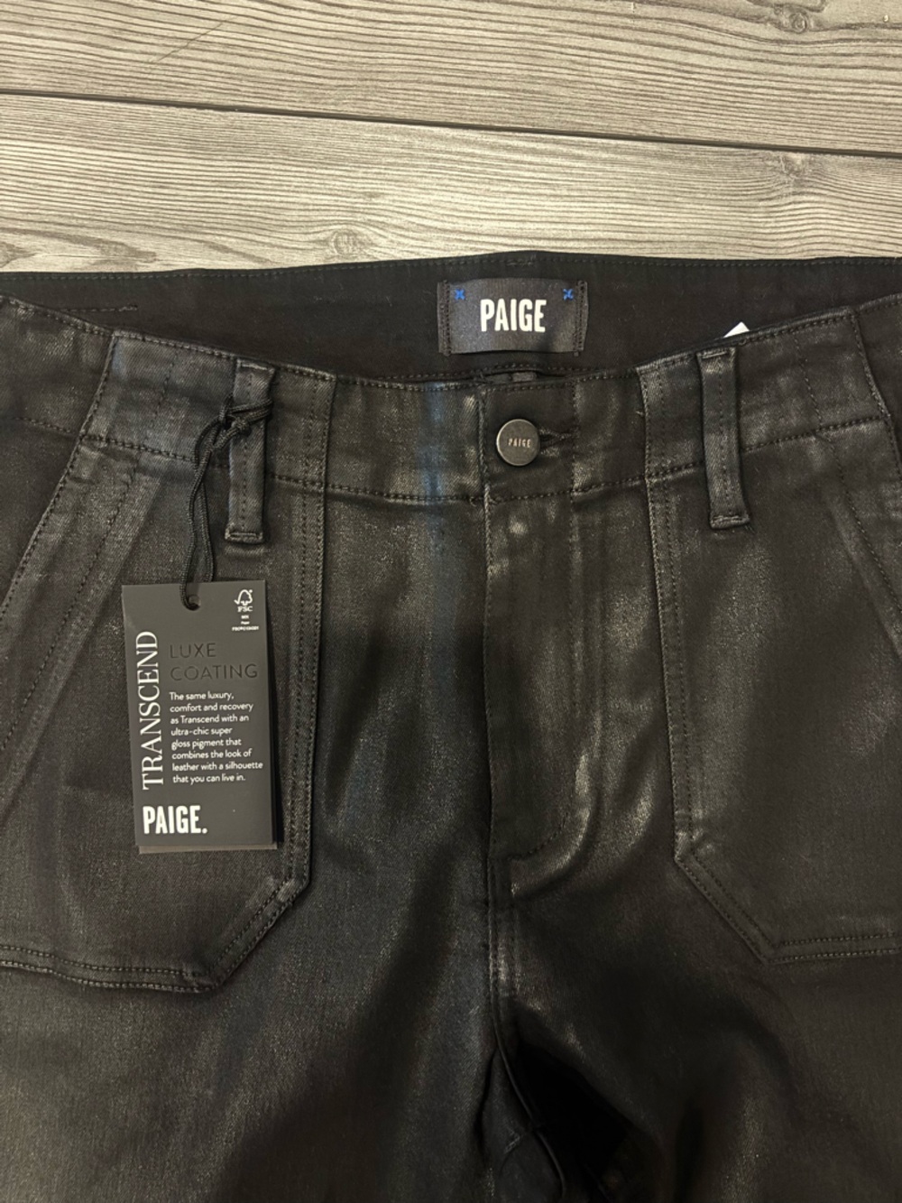 PAIGE Black jeans with Branded Label